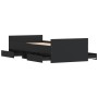 Estructura de cama con cabecero piecero negro 90x200 cm de , Camas y somieres - Ref: Foro24-3203804, Precio: 225,73 €, Descue...