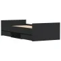 Estructura de cama con cabecero piecero negro 90x200 cm de , Camas y somieres - Ref: Foro24-3203804, Precio: 221,59 €, Descue...
