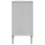 Aparador SENJA aspecto de ratán madera pino blanco 112x40x80 cm de , Aparadores - Ref: Foro24-358026, Precio: 135,48 €, Descu...