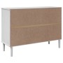 Aparador SENJA aspecto de ratán madera pino blanco 112x40x80 cm de , Aparadores - Ref: Foro24-358026, Precio: 135,48 €, Descu...