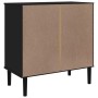 Cómoda SENJA aspecto ratán madera maciza pino negro 80x40x80cm de , Cajoneras - Ref: Foro24-358024, Precio: 149,34 €, Descuen...
