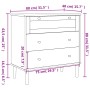 Cómoda SENJA aspecto ratán madera maciza pino negro 80x40x80cm de , Cajoneras - Ref: Foro24-358024, Precio: 149,34 €, Descuen...