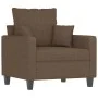 Sillón con taburete tela marrón 60 cm de , Sofás - Ref: Foro24-3201084, Precio: 179,44 €, Descuento: %