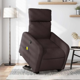 Silla de masaje reclinable de pie de tela marrón oscuro en Sillones | Comprar online en Foru.es
