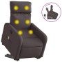 Silla de masaje reclinable de pie de tela marrón oscuro en Sillones | Comprar online en Foru.es