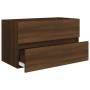 Mueble de baño con lavabo madera contrachapada marrón roble de , Tocadores de baño - Ref: Foro24-3120347, Precio: 251,20 €, D...
