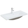Mueble de baño con lavabo madera contrachapada marrón roble de , Tocadores de baño - Ref: Foro24-3120347, Precio: 251,20 €, D...