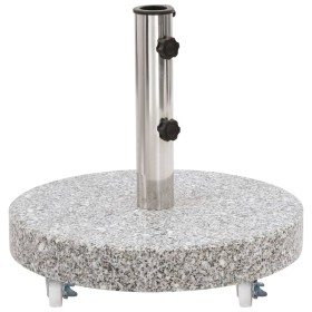 Base de sombrilla redonda de granito gris 30 kg de , Bases para sombrillas - Ref: Foro24-48562, Precio: 78,12 €, Descuento: %