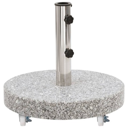 Base de sombrilla redonda de granito gris 30 kg de , Bases para sombrillas - Ref: Foro24-48562, Precio: 78,12 €, Descuento: %