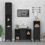 Armario para lavabo madera contrachapada negro 80x33x60 cm de , Tocadores de baño - Ref: Foro24-821293, Precio: 61,21 €, Desc...