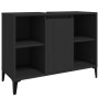 Armario para lavabo madera contrachapada negro 80x33x60 cm de , Tocadores de baño - Ref: Foro24-821293, Precio: 61,21 €, Desc...