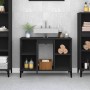 Armario para lavabo madera contrachapada negro 80x33x60 cm de , Tocadores de baño - Ref: Foro24-821293, Precio: 61,21 €, Desc...