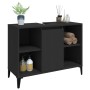 Armario para lavabo madera contrachapada negro 80x33x60 cm de , Tocadores de baño - Ref: Foro24-821293, Precio: 61,21 €, Desc...