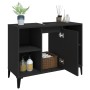 Armario para lavabo madera contrachapada negro 80x33x60 cm de , Tocadores de baño - Ref: Foro24-821293, Precio: 61,21 €, Desc...