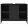 Armario para lavabo madera contrachapada negro 80x33x60 cm de , Tocadores de baño - Ref: Foro24-821293, Precio: 61,21 €, Desc...