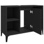 Armario para lavabo madera contrachapada negro 80x33x60 cm de , Tocadores de baño - Ref: Foro24-821293, Precio: 61,21 €, Desc...