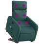 Silla de masaje reclinable de pie de tela verde oscura en Sillones | Comprar online en Foru.es