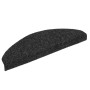 Alfombrilla de escaleras 15 uds tela punzonada 65x21x4cm negro de vidaXL, Alfombrillas para escalones - Ref: Foro24-132698, P...