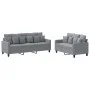 Juego de sofás con cojines 2 piezas tela gris claro de , Sofás - Ref: Foro24-3201664, Precio: 477,64 €, Descuento: %