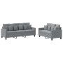 Juego de sofás con cojines 2 piezas tela gris claro de , Sofás - Ref: Foro24-3201664, Precio: 504,45 €, Descuento: %