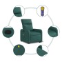 Silla de masaje reclinable de pie de tela verde oscura en Sillones | Comprar online en Foru.es