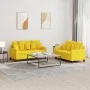 Juego de sofás con cojines 2 piezas tela amarillo claro de , Sofás - Ref: Foro24-3201653, Precio: 365,38 €, Descuento: %