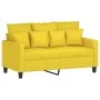 Juego de sofás con cojines 2 piezas tela amarillo claro de , Sofás - Ref: Foro24-3201653, Precio: 365,38 €, Descuento: %