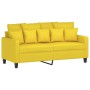 Juego de sofás con cojines 2 piezas tela amarillo claro de , Sofás - Ref: Foro24-3201653, Precio: 370,74 €, Descuento: %