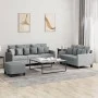 Juego de sofás con cojines 3 piezas tela gris claro de , Sofás - Ref: Foro24-3201672, Precio: 515,96 €, Descuento: %