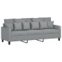 Juego de sofás con cojines 3 piezas tela gris claro de , Sofás - Ref: Foro24-3201672, Precio: 546,67 €, Descuento: %