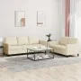Juego de sofás con cojines 2 piezas cuero sintético crema de , Sofás - Ref: Foro24-3201761, Precio: 412,22 €, Descuento: %