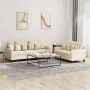 Sofa set with cushions 2 pieces cream fabric by , Sofas - Ref: Foro24-3201666, Price: 474,32 €, Discount: %