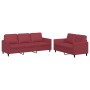 Juego de sofás con cojines 2 piezas cuero sintético rojo tinto de , Sofás - Ref: Foro24-3201763, Precio: 447,80 €, Descuento: %