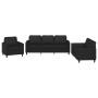 Juego de sofás con cojines 3 piezas cuero sintético negro de , Sofás - Ref: Foro24-3201740, Precio: 584,53 €, Descuento: %