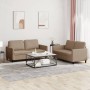 Juego de sofás con cojines 2 piezas cuero sintético capuchino de , Sofás - Ref: Foro24-3201754, Precio: 387,87 €, Descuento: %
