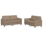 Juego de sofás con cojines 2 piezas cuero sintético capuchino de , Sofás - Ref: Foro24-3201754, Precio: 387,87 €, Descuento: %