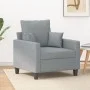 Sillón de tela gris claro 60 cm de , Sofás - Ref: Foro24-359251, Precio: 159,04 €, Descuento: %