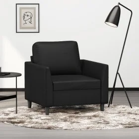 Sillón cuero sintético negro 60 cm de , Sofás - Ref: Foro24-359323, Precio: 141,04 €, Descuento: %