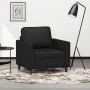 Sillón cuero sintético negro 60 cm de , Sofás - Ref: Foro24-359323, Precio: 141,04 €, Descuento: %