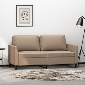 Sofá de 2 plazas de cuero sintético color capuchino 140 cm de , Sofás - Ref: Foro24-359337, Precio: 209,26 €, Descuento: %