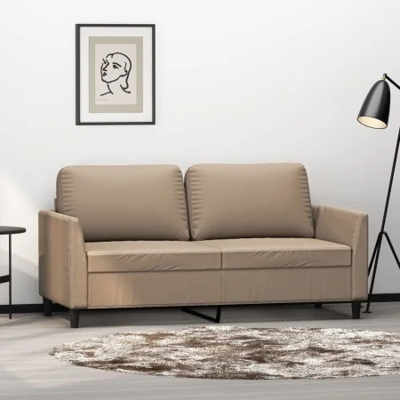 Sofá de 2 plazas de cuero sintético color capuchino 140 cm de , Sofás - Ref: Foro24-359337, Precio: 211,39 €, Descuento: %