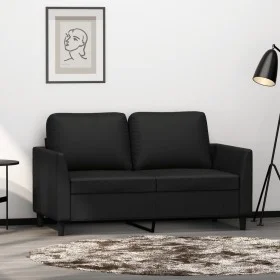 Sofá de 2 plazas de cuero sintético negro 120 cm de , Sofás - Ref: Foro24-359328, Precio: 212,86 €, Descuento: %