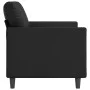 Sofá de 2 plazas de cuero sintético negro 120 cm de , Sofás - Ref: Foro24-359328, Precio: 212,86 €, Descuento: %