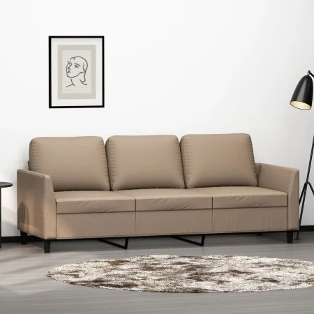 3-seater sofa in cappuccino-colored synthetic leather 180 cm by , Sofas - Ref: Foro24-359342, Price: 279,44 €, Discount: %