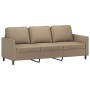 Sofá de 3 plazas de cuero sintético color capuchino 180 cm de , Sofás - Ref: Foro24-359342, Precio: 284,41 €, Descuento: %