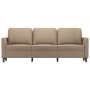 Sofá de 3 plazas de cuero sintético color capuchino 180 cm de , Sofás - Ref: Foro24-359342, Precio: 284,41 €, Descuento: %