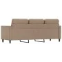 3-seater sofa in cappuccino-colored synthetic leather 180 cm by , Sofas - Ref: Foro24-359342, Price: 279,44 €, Discount: %