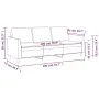 3-seater sofa in cappuccino-colored synthetic leather 180 cm by , Sofas - Ref: Foro24-359342, Price: 279,44 €, Discount: %