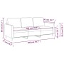 Sofá de 3 plazas de cuero sintético color capuchino 180 cm de , Sofás - Ref: Foro24-359342, Precio: 284,41 €, Descuento: %