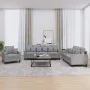 Juego de sofás con cojines 3 piezas tela gris claro de , Sofás - Ref: Foro24-3201632, Precio: 619,93 €, Descuento: %
